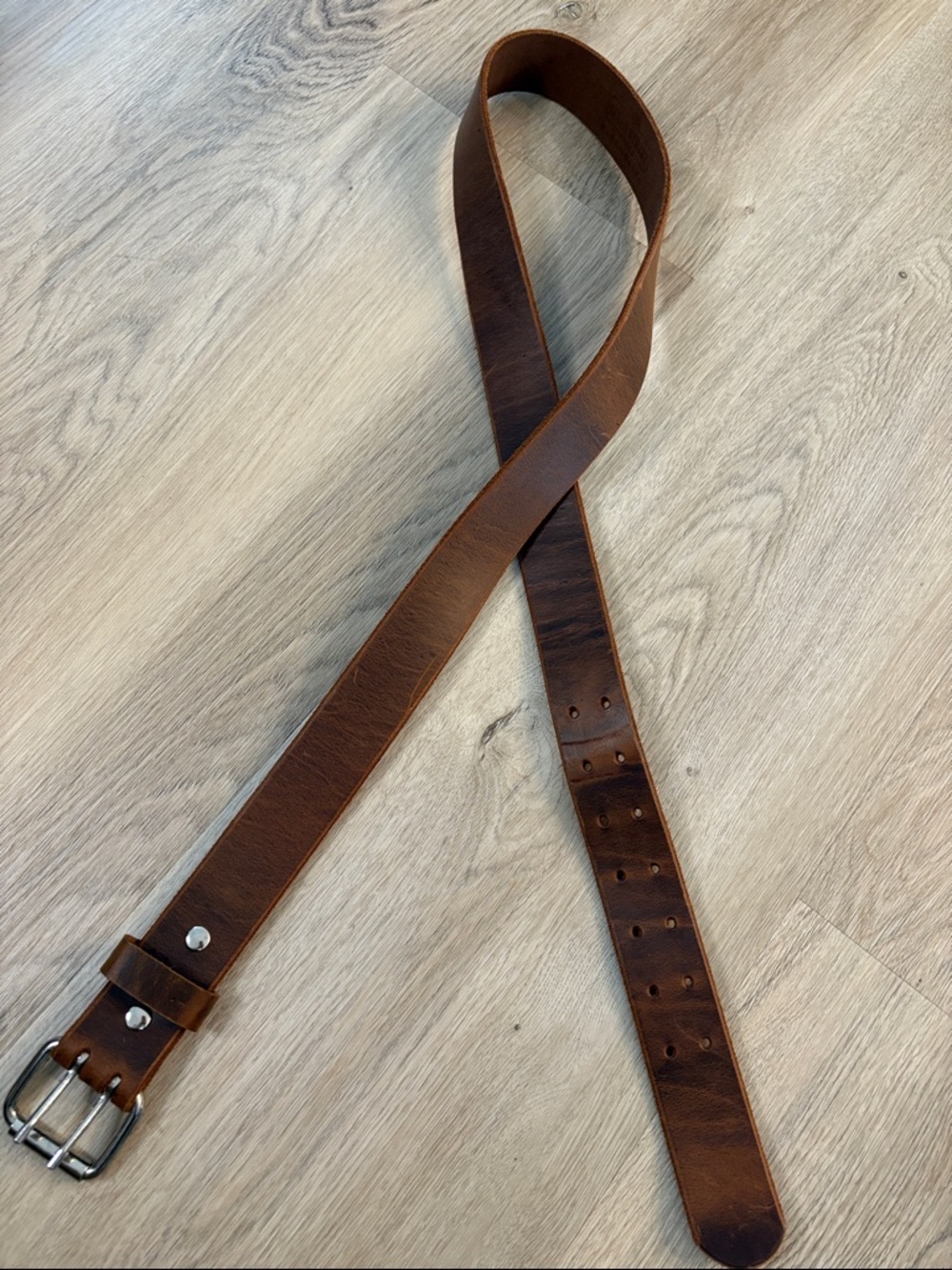 Main Street Forge Journeyman Full Grain Leather Belt Brown Size 44 classic - Picture 6 of 7